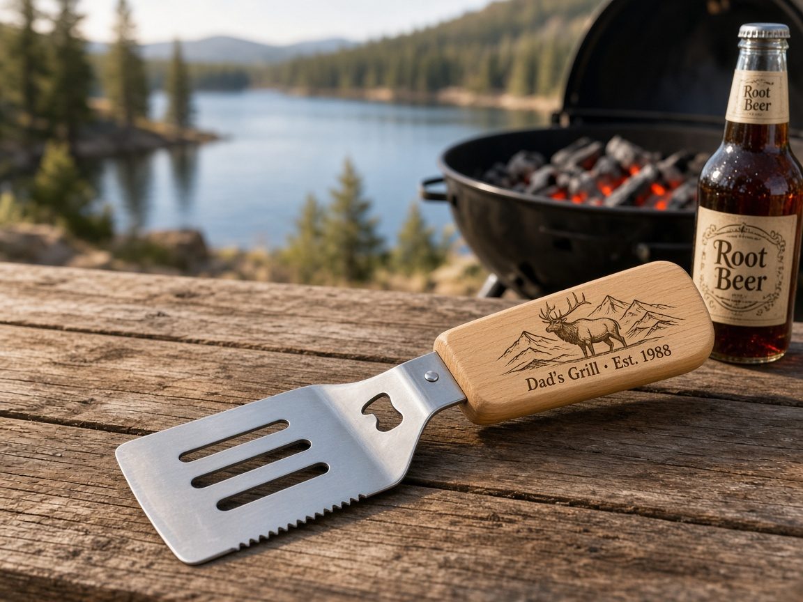 Grill Spatula with Bottle Opener, example personalization