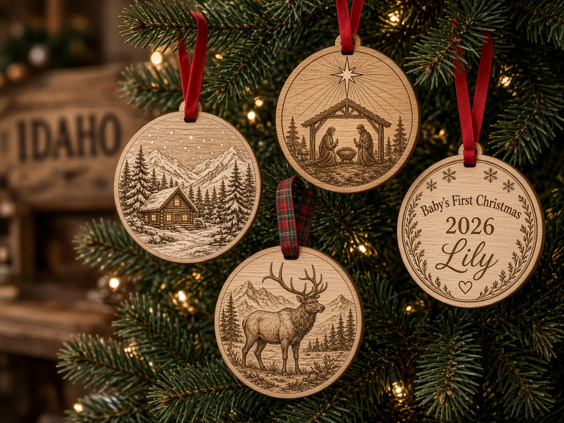 Christmas Ornaments concept mockup