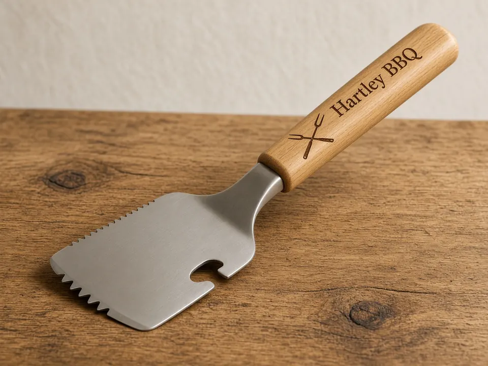 Grill Spatula with Bottle Opener, example personalization