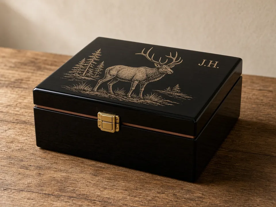 Cedar-Lined Cigar Humidors, example personalization