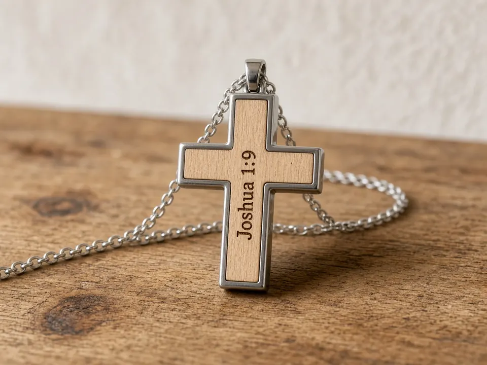 Wood Inlay Pendant Necklaces, example personalization