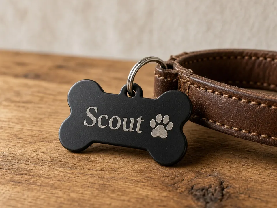 Pet ID Tags, example personalization