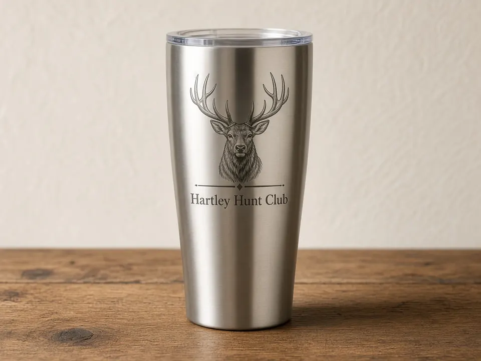 Insulated Pilsner Tumblers, 14 & 20 oz, example personalization
