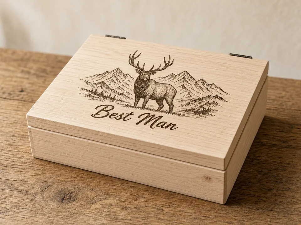Wood Cigar Boxes, example personalization