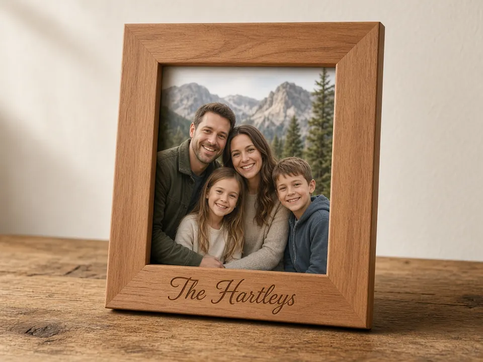 Solid Wood Photo Frames, example personalization