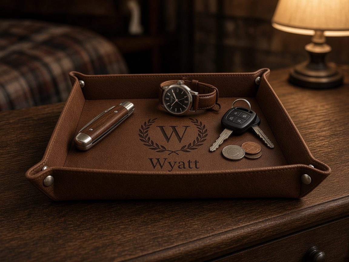 Snap Valet Trays, example personalization